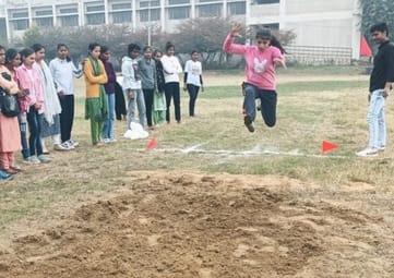 Gunjan jumped the longest among the girls and Nitesh jumped the longest among the boys.