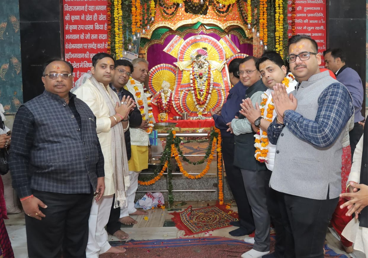 Lord Vishnu was painted in the spring color