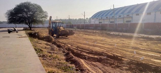 Cleaning and soil leveling work started in additional market