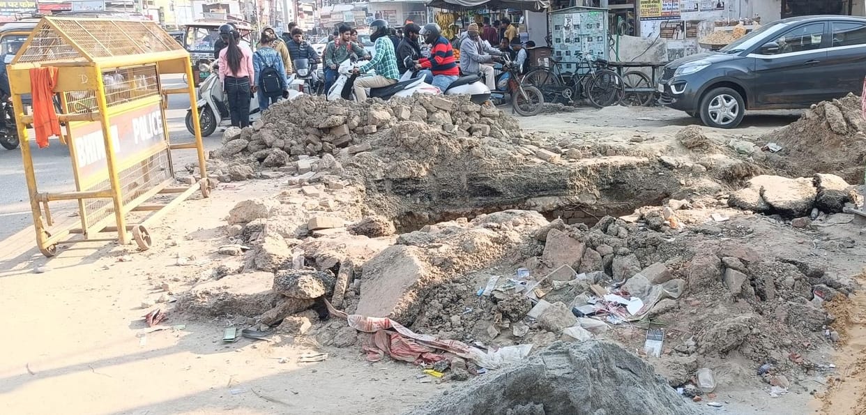 The contractor removed low quality bricks from the site