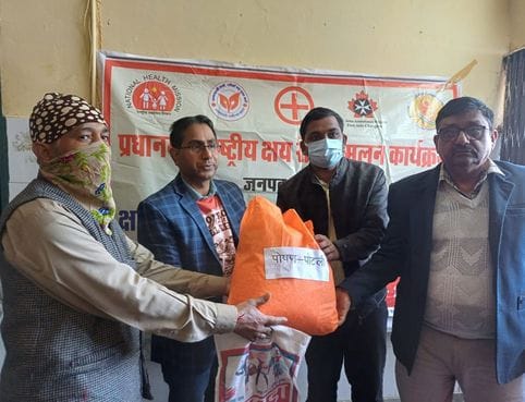 Adopted 30 TB patients, presented them with nutrition packets