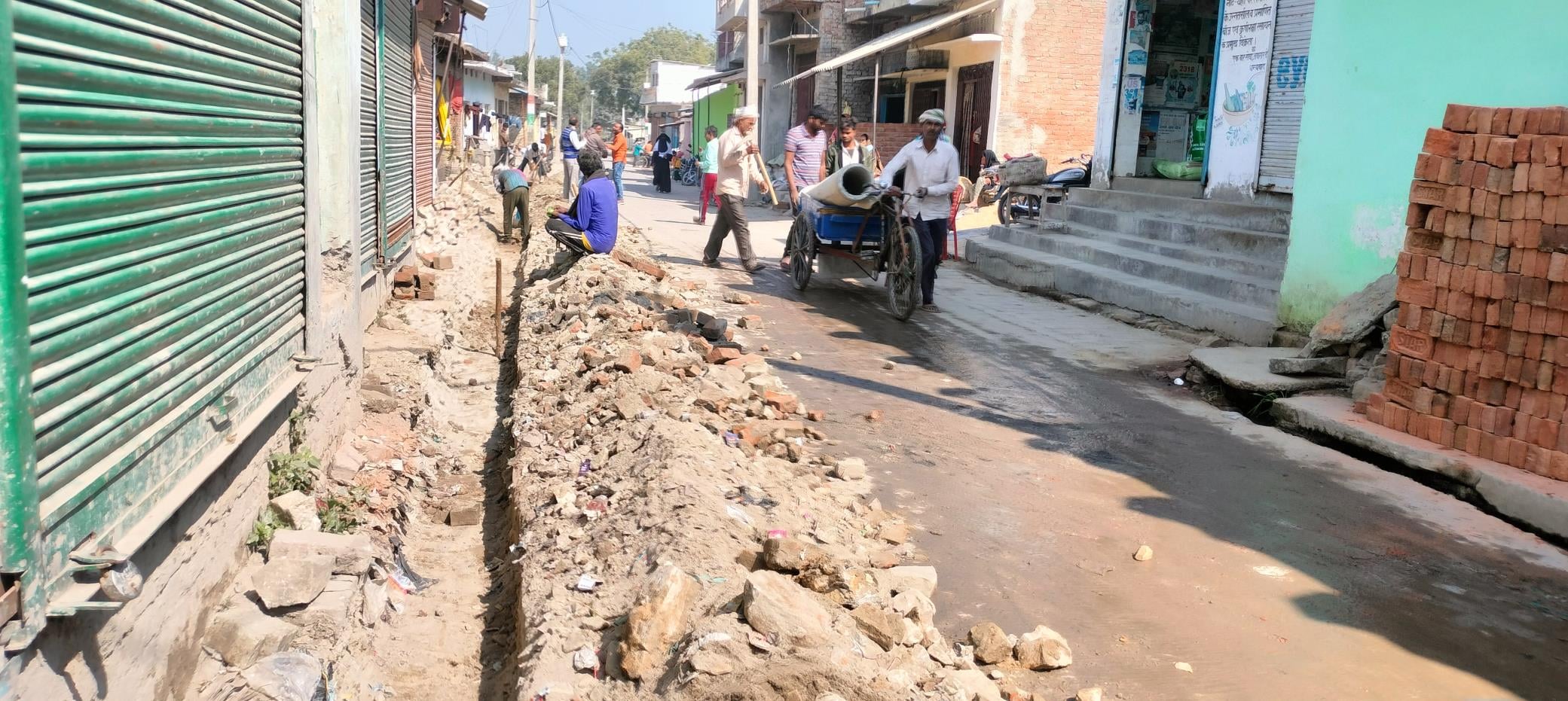 Construction of incomplete drain started after two years after the agreement
