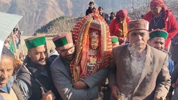 Religious rituals celebrated with pomp in Bhagwati Mata Chebdi