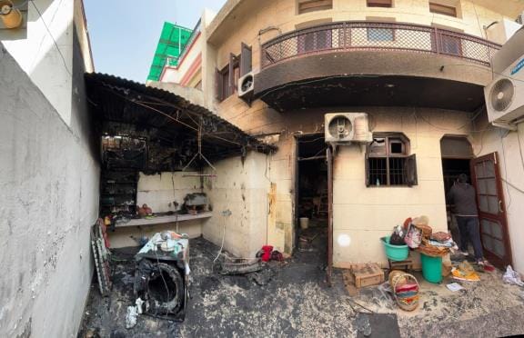 Goods worth lakhs including cash worth eight lakhs burnt to ashes in the fire