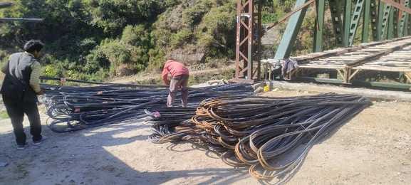 Impact of villagers' movement visible, materials started arriving for bridge construction