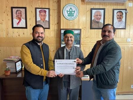 The nursery of forestry and agriculture forestry department got national level recognition.