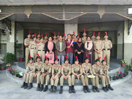 Aanchal returned from RD camp welcomed in college