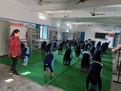 Students told the benefits of Surya Namaskar