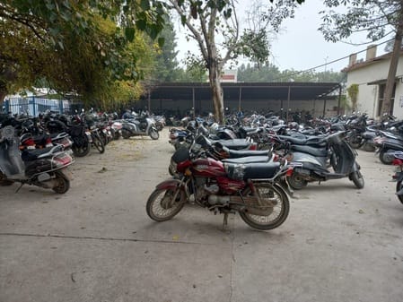 Vehicles from outside are being parked in railway parking