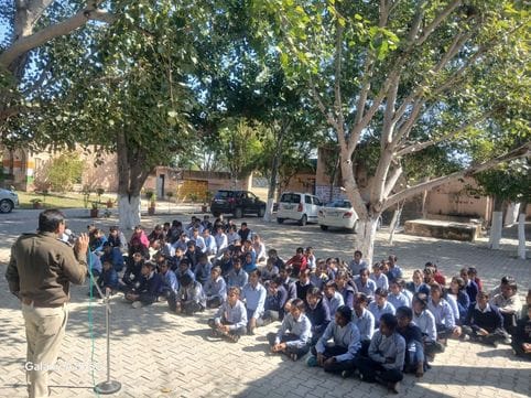 Taught traffic rules lesson to students