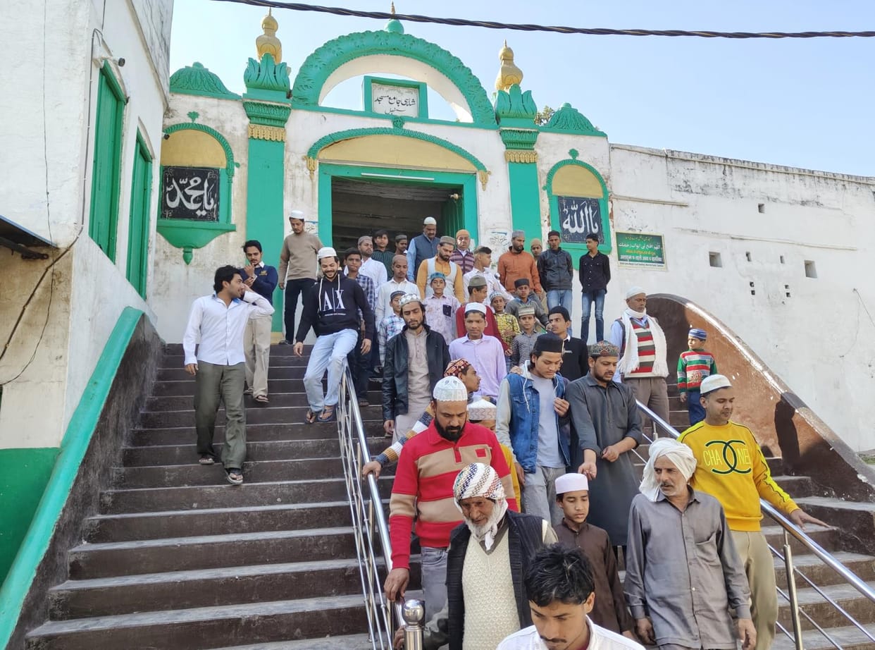 Security was tight for Friday prayers, surveillance was done using drone cameras
