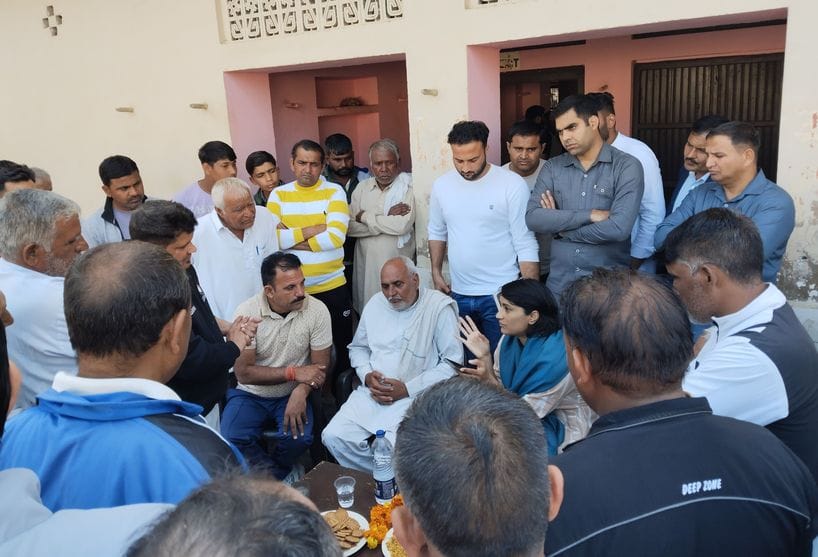 MLA Vinesh Phogat listened to the problems of villagers in Gulkani village.