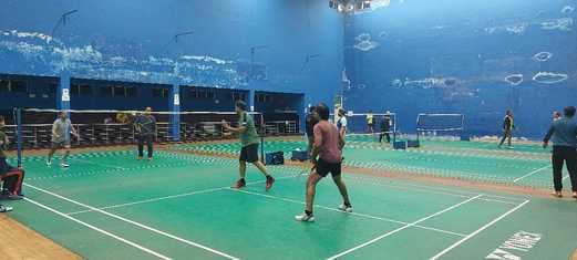 Senior players gave badminton trials