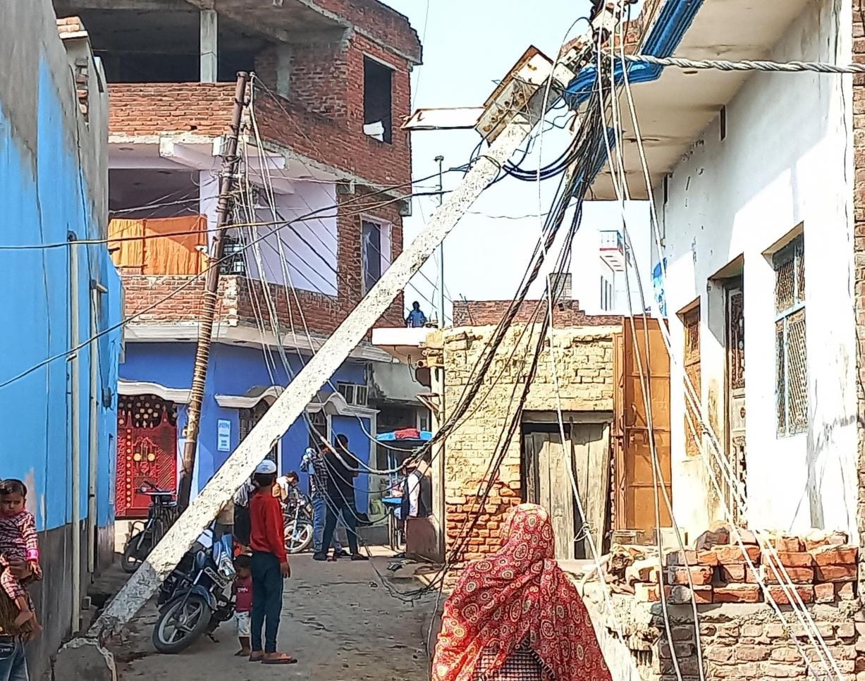 Seven of the electric poles which were said to be in good condition fell