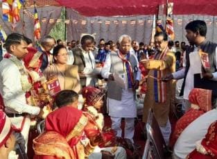 24 couples tied the knot as per Buddhist rituals