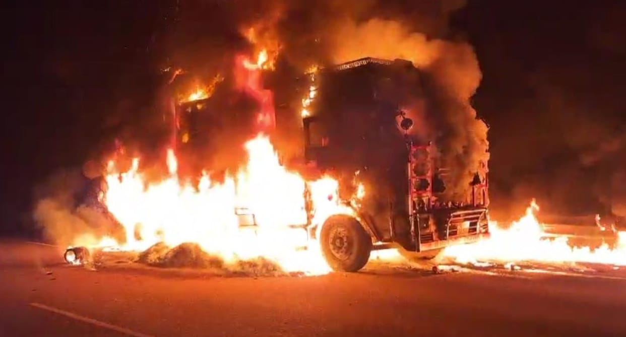 fire in truck