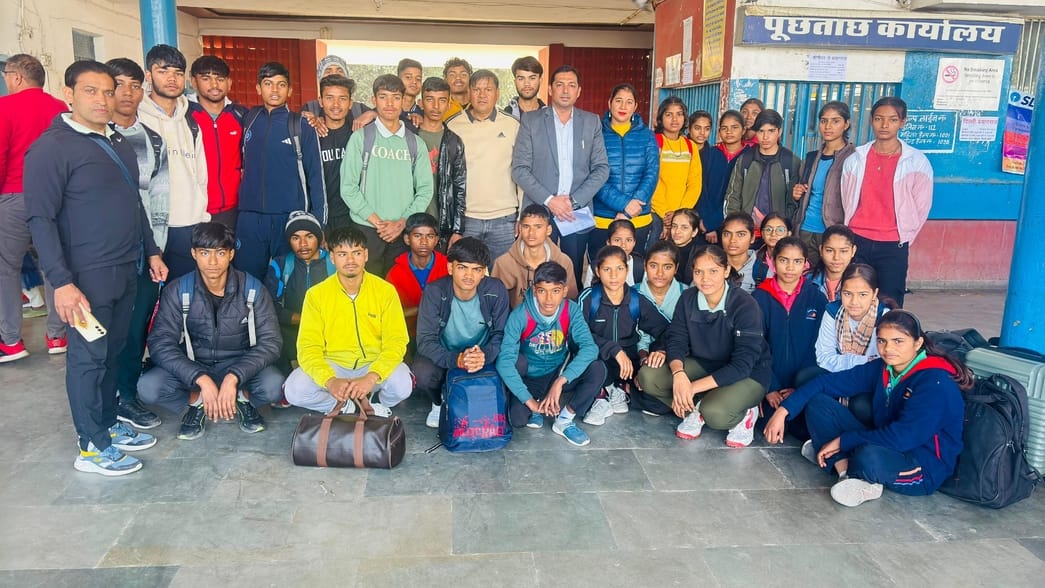 State level sports competition: 43 member team left under the supervision of three escort teachers