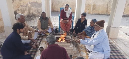 Performed weekly yagya for world welfare in Arya Samaj