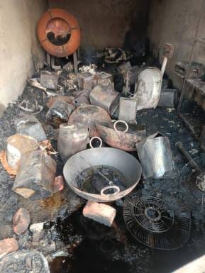 Fire breaks out in kheel-patas factory, loss worth lakhs