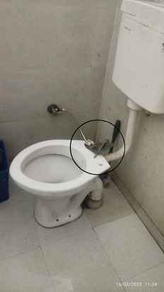 Toilets of district hospital are in bad condition, patients and attendants are in distress.