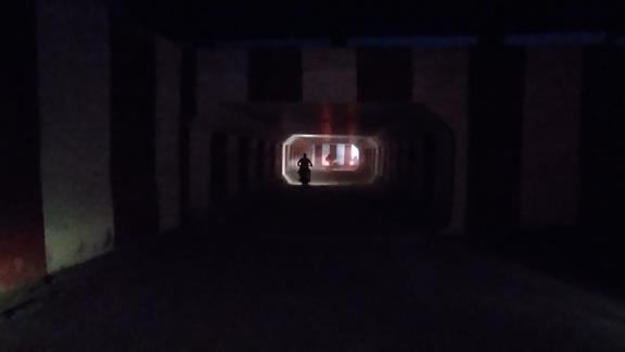 There is darkness at night, one feels scared while passing through the underpass.