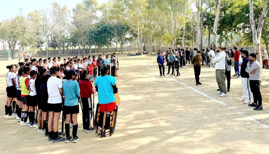 Selection trial for the district team for senior and junior state hockey competition, 135 players showed their strength