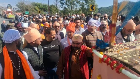 A grand procession was taken out in Rajori to commemorate the birth anniversary of Guru Ravidas.