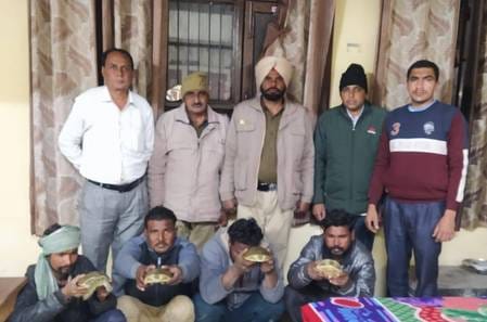Four people caught hunting rare species of turtles in Chandokalan village