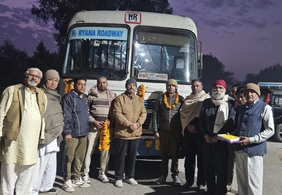 Roadways bus service started from Bawanikheda to Chandigarh