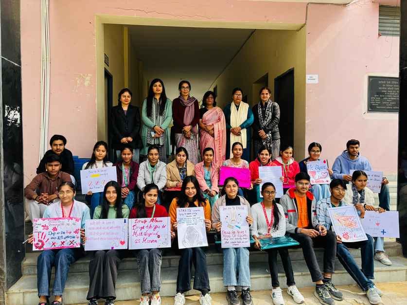 Anshu first in slogan and Anjali first in essay writing competition.