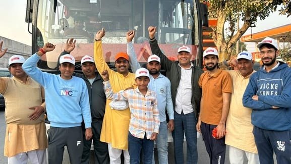 Maha Kumbh: A group of devotees left for Prayagraj from two places