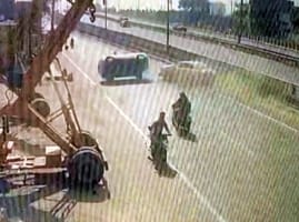 Two bike riders died after being hit by two cars on the highway