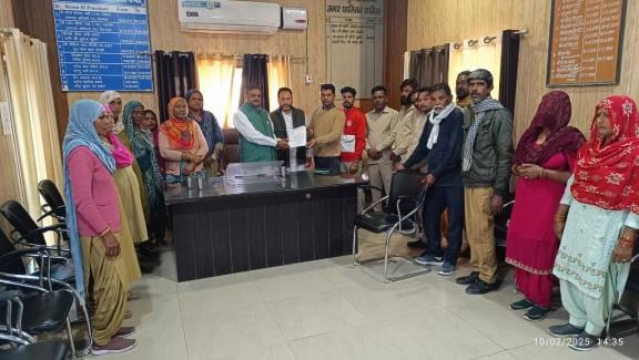 Sanitation workers submitted memorandum to Chairman and Secretary regarding pending demands