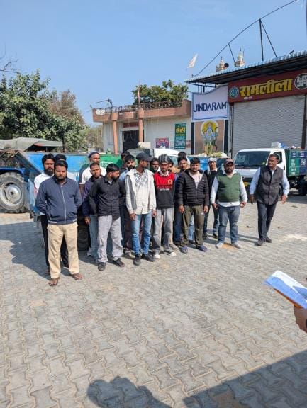 Chief Minister's flying squad searched door to door waste management records, attendance register and other documents were seized.