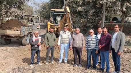 People of the sector will get relief from broken roads, construction work started