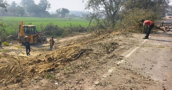 Construction work of alternative route started near Sotnadi