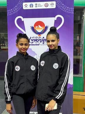 Sonia and Anya reached the finals of rhythmic gymnastics