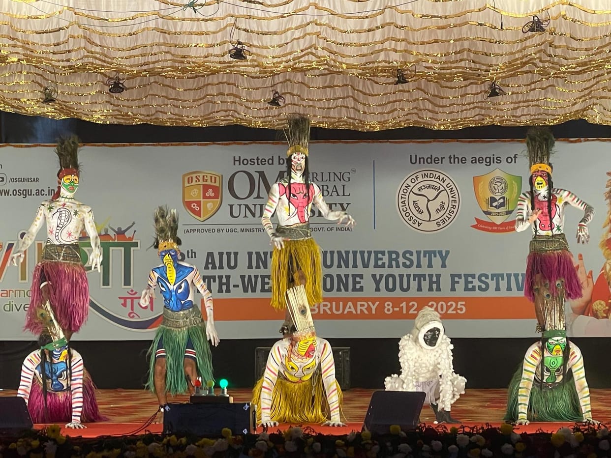 Youth Mahotsav in OSGU... Audience was mesmerized with short drama, classical music, folk dance, Punjabi actor Jai Randhawa, cricketer Mohit Sharma arrived.
