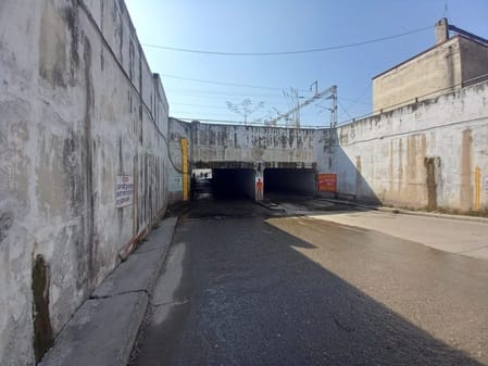 Water accumulated in the underpass is a daily problem