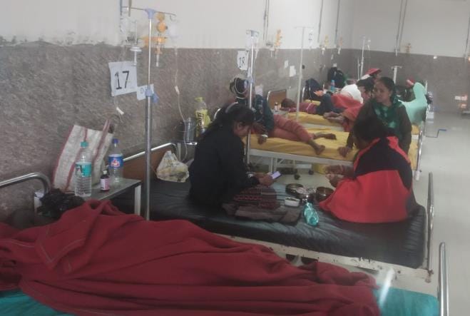 More children with fever and cough in the pediatric ward
