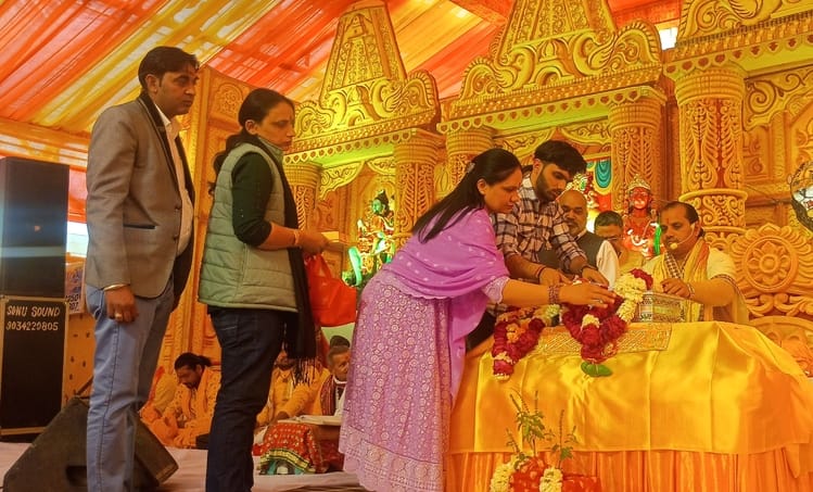 Shri Ram and Shri Krishna birth anniversary celebrated in Shrimad Bhagwat Katha Mahotsav