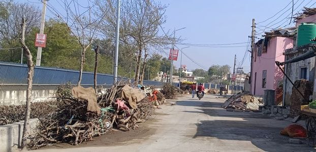 People encroached as soon as the road was built