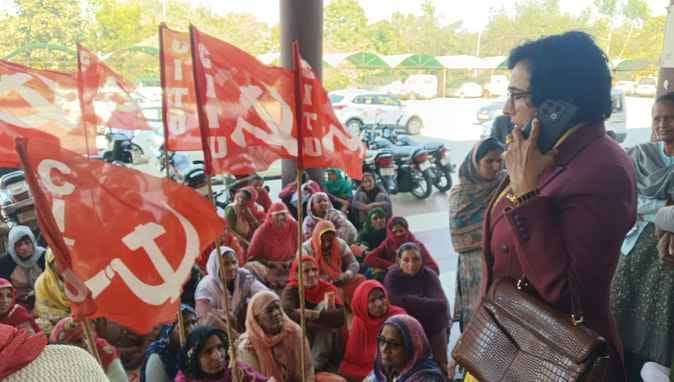 Union protested against removal of mid-day meal employee from his post, union submitted memorandum to DEO