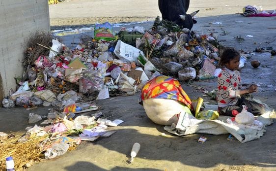 Came to earn virtue and left filth on the banks of Ganga
