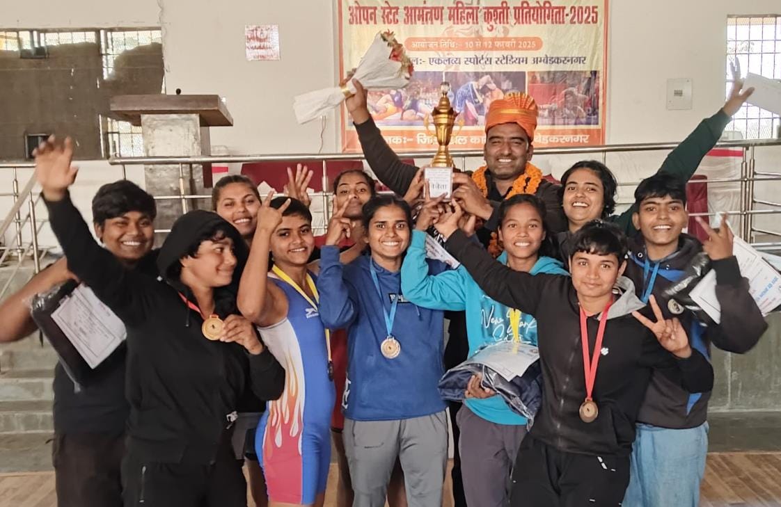 Kanpur champion in state level senior women invitational wrestling competition
