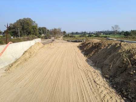 Proposal stuck... Traffic started by putting soil on the approach road of the bridge
