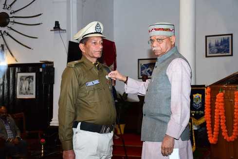 Retired Deputy Commander Jagdish Chand Thakur honored with President's Medal