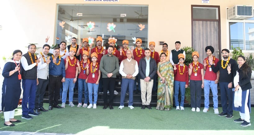 Children of Raj International School hoisted the flag in JEE Mains