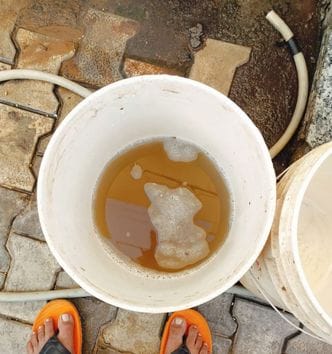 Drinking water is dirty, sewer line is blocked
