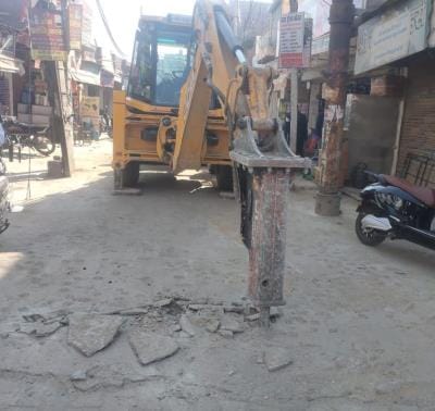 CC road broken for the third time in six months, now construction will take place again